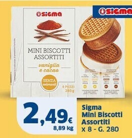 Sigma Sigma mini biscotti assortiti offerta