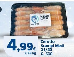 Zerotto scampi medi