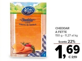 Todis Colle maggio cheddar a fette offerta
