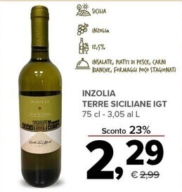 Todis Terre siciliane inzolia igt offerta