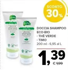 Todis Gently doccia shampoo eco - bio - the verde - timo offerta
