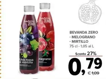 Todis Sanattiva bevanda zero melograno mirtillo offerta