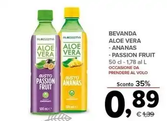 Todis Bevanda aloe vera ananas passion fruit offerta