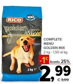 Todis Rico complete menu golden mix offerta