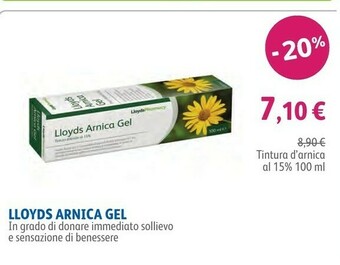 Lloyds Farmacia Lloyds Arnica Gel Tintura D'Arnica offerta