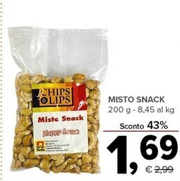 Todis Chips & lips misto snack offerta