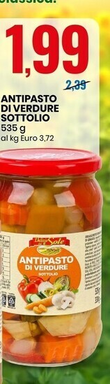 Eurospin Delizie dal sole antipasto di verdure sottolio offerta