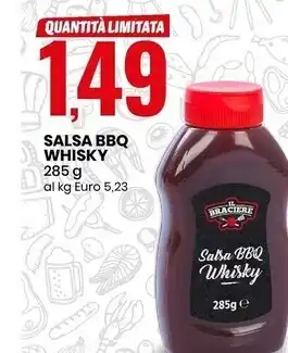 Eurospin Il braciere salsa bbq whisky offerta