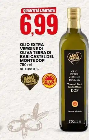 Eurospin Amo essere eccellente olio extra vergine di oliva terra di bari castel del monte dop offerta