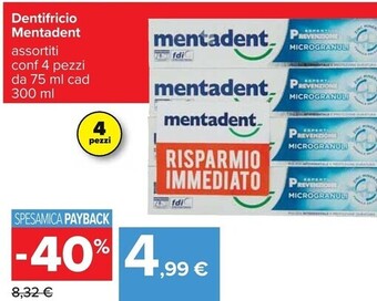 Carrefour Iper Mentadent dentifricio offerta