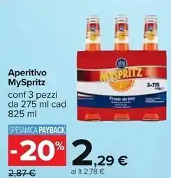 Carrefour Iper Myspritz aperitivo offerta
