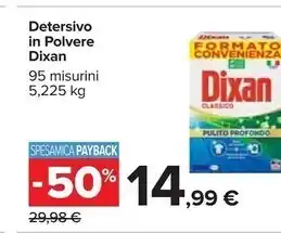 Carrefour Iper Dixan detersivo in polvere offerta