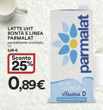 Coop Parmalat Latte Uht Bontà E Linea offerta