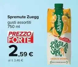 Carrefour Iper Zuegg spremute offerta