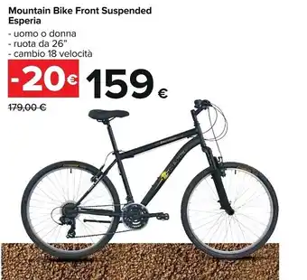 Carrefour Iper Esperia - mountain bike front suspended offerta
