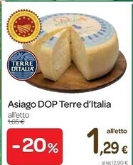 Carrefour Express Terre d'italia asiago dop offerta
