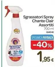 Carrefour Express Chanteclair sgrassatori spray offerta