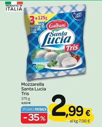 Carrefour Express Galbani mozzarella santa lucia offerta