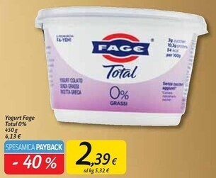 Carrefour Market Fage yogurt total 0 % offerta