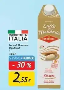 Condorelli latte di mandorla