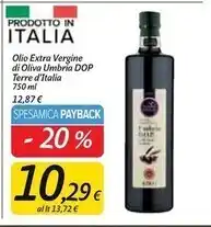 Carrefour Market Terre d'italia olio extra vergine di oliva umbria dop offerta