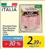 Carrefour Market Casa modena prosciutto cotto gran tenerone offerta