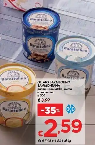 Bennet Sammontana gelato barattolino offerta