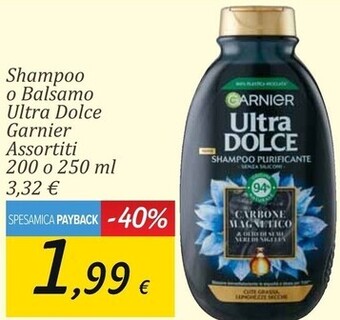 Carrefour Market Garnier shampoo o balsamo ultra dolce offerta