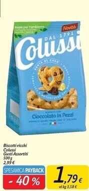 Carrefour Market Colussi biscotti ricchi offerta