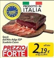Carrefour Market Speck dell'alto adige igp scudetto cuore offerta