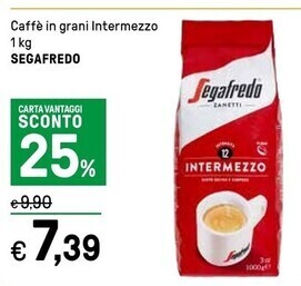 Iper La Grande Segafredo caffè in grani intermezzo offerta