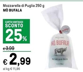 Iper La Grande Mò bufala mozzarella di puglia offerta