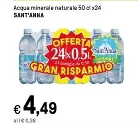 Iper La Grande Sant'anna acqua minerale naturale offerta