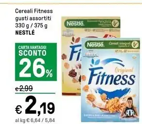 Iper La Grande Nestlè cereali fitness gusti assortiti offerta
