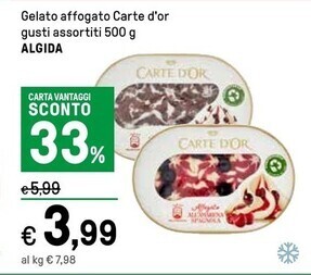 Iper La Grande Algida gelato affogato carte d'or gusti assortiti offerta