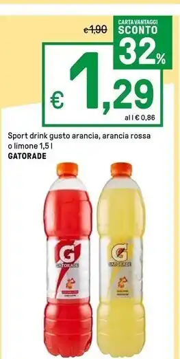 Gatorade sport drink gusto arancia