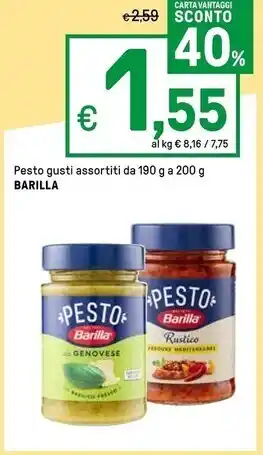Iper La Grande Barilla pesto gusti assortiti offerta