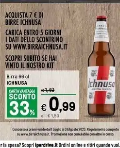 Iper La Grande Ichnusa birra offerta