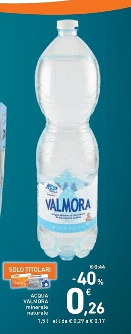 Spazio Conad Valmora acqua offerta