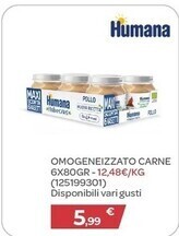 Bimbo Store Humana omogeneizzato carne 6x80gr offerta