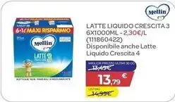 Bimbo Store Mellin latte liquido crescita 3 6x1000 ml offerta