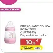 Mam biberon anticolica rosa 130ml