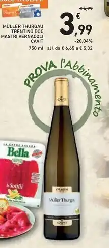 Cavit muller thurgau trentino doc mastri vernacoli