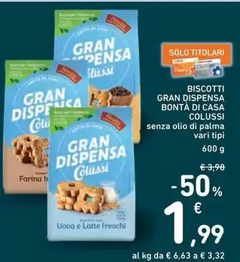Spazio Conad Colussi biscotti gran dispensa bontà di casa offerta