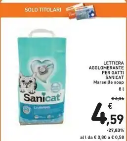 Spazio Conad Sanicat lettiera agglomerante per gatti offerta
