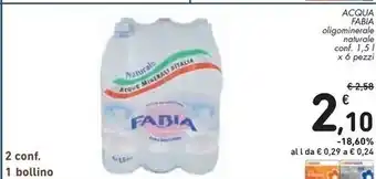 Spazio Conad Fabia acqua offerta