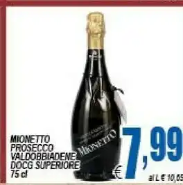 DEM Mionetto Prosecco Valdobbiadene Docg Superiore offerta