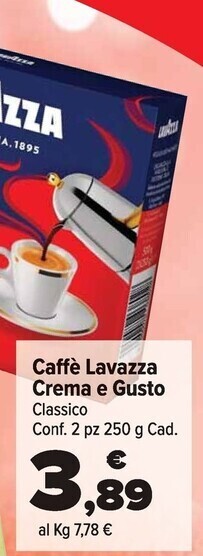 Carrefour Market Lavazza caffe crema e gusto offerta