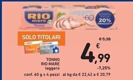 Spazio Conad Rio mare tonno offerta