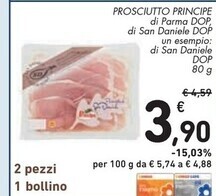 Spazio Conad Principe prosciutto offerta
